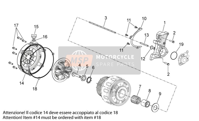 Aprilia Shiver 750 EU 2012 Clutch I for a 2012 Aprilia Shiver 750 EU