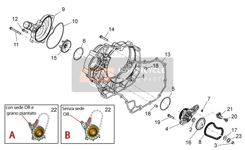 Aprilia Shiver 750 EU 2012 Pompe à eau II pour un 2012 Aprilia Shiver 750 EU