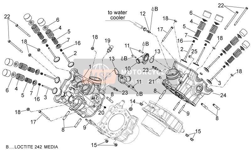 Aprilia Shiver 750 USA 2013 Zylinderkopf - Ventile für ein 2013 Aprilia Shiver 750 USA