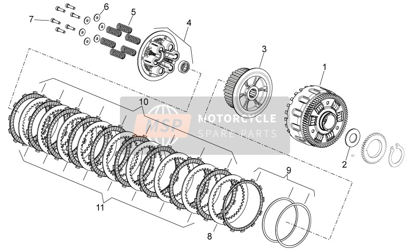 Aprilia Shiver 750 USA 2014 Clutch II for a 2014 Aprilia Shiver 750 USA