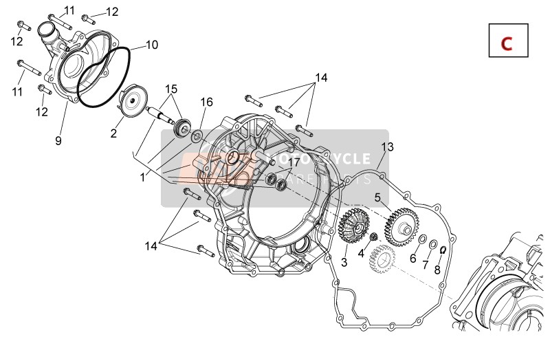 Aprilia Shiver 750 USA 2011 Water Pump for a 2011 Aprilia Shiver 750 USA