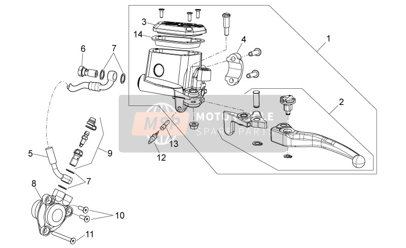 Aprilia Shiver 750 EU 2015 Clutch Pump for a 2015 Aprilia Shiver 750 EU