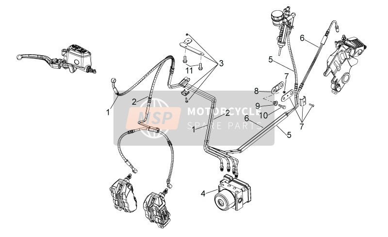 Aprilia Shiver 750 EU 2015 ABS Brake System for a 2015 Aprilia Shiver 750 EU