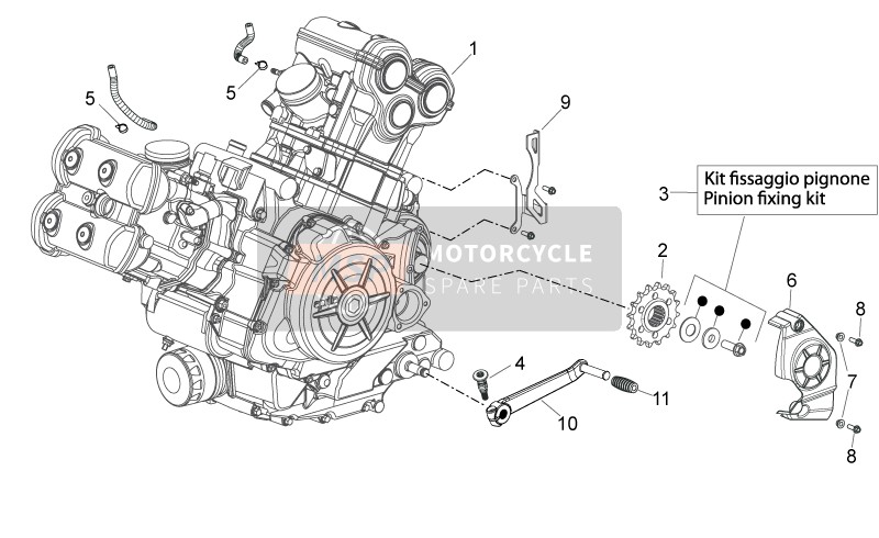 Aprilia Shiver 750 EU 2014 Motor voor een 2014 Aprilia Shiver 750 EU