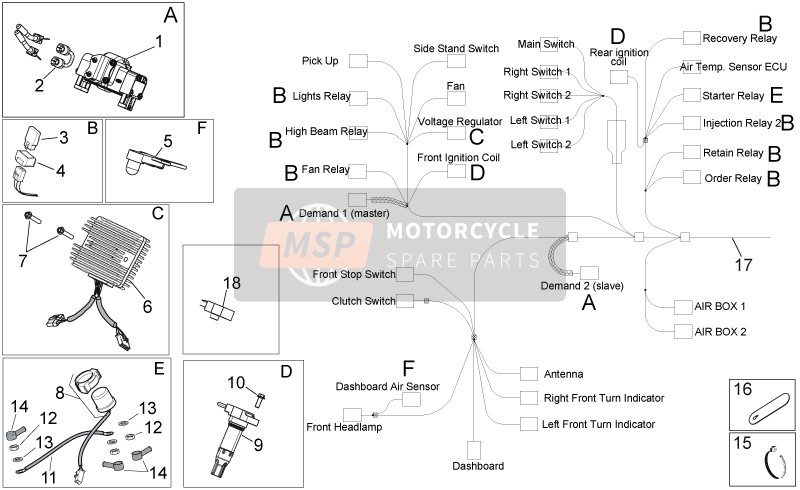 Aprilia Shiver 750 GT 2009 Système électrique I pour un 2009 Aprilia Shiver 750 GT