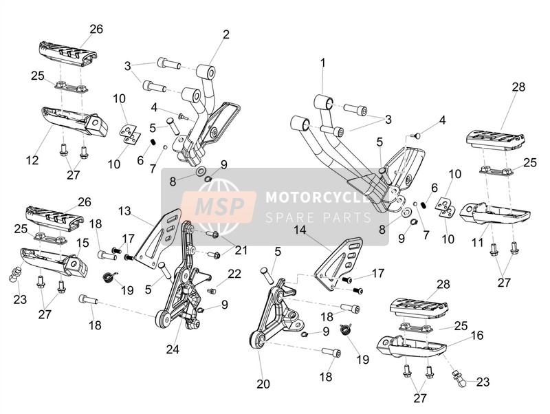 GU32443210, Gomma Pedana Dx, Piaggio, 1