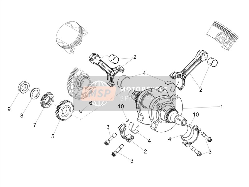 Aprilia Shiver 900 ABS 2017 Drive Shaft for a 2017 Aprilia Shiver 900 ABS