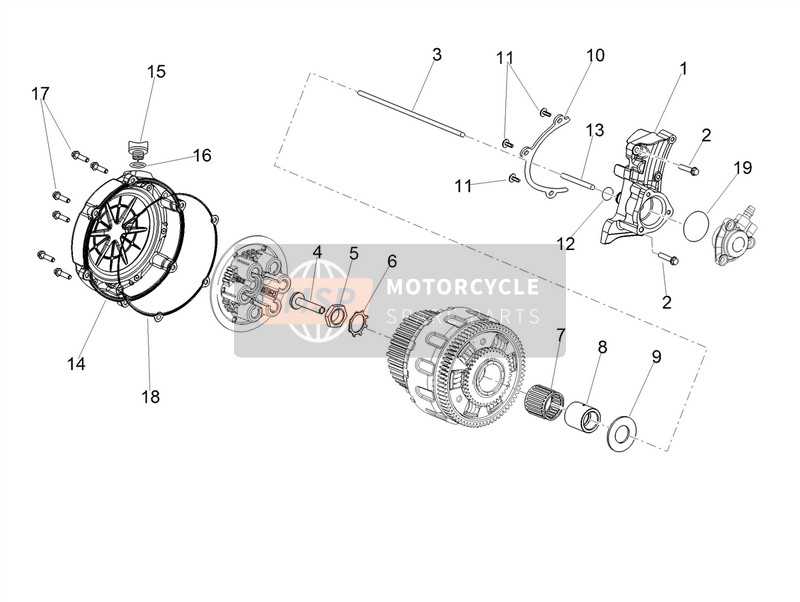 Aprilia Shiver 900 ABS 2017 Clutch Cover for a 2017 Aprilia Shiver 900 ABS