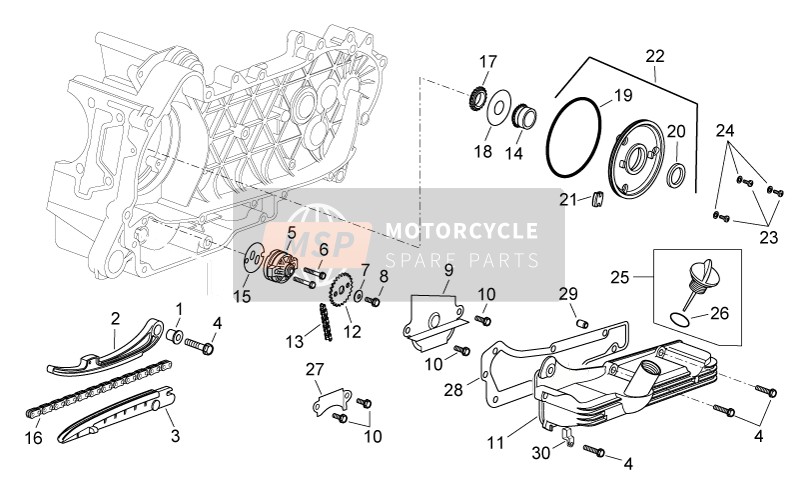 Aprilia Sport City Cube 250-300 IE E3 2012 Oil Pump for a 2012 Aprilia Sport City Cube 250-300 IE E3