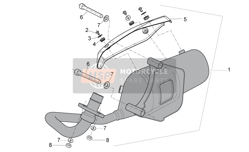 853127, Exhaust Pipe Protection, Piaggio, 2