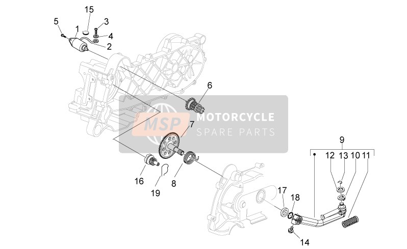 Aprilia Sport City ONE 50 4T 2V E2 2010 Starter Motor for a 2010 Aprilia Sport City ONE 50 4T 2V E2