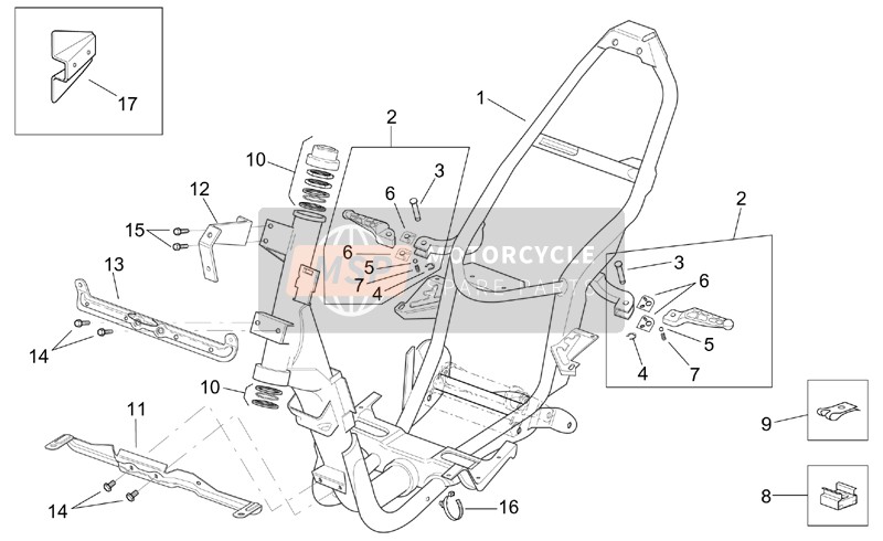 Aprilia SR 125-150 1999 Frame for a 1999 Aprilia SR 125-150