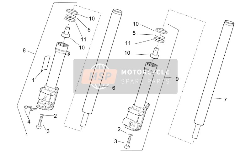 Aprilia SR 125-150 2001 Front Fork II for a 2001 Aprilia SR 125-150