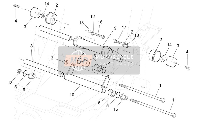 AP8146210, Frame Coupling Rod, Piaggio, 0