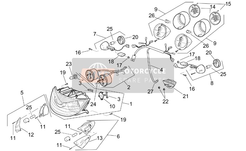 AP8224245, Fanale Post., Piaggio, 1