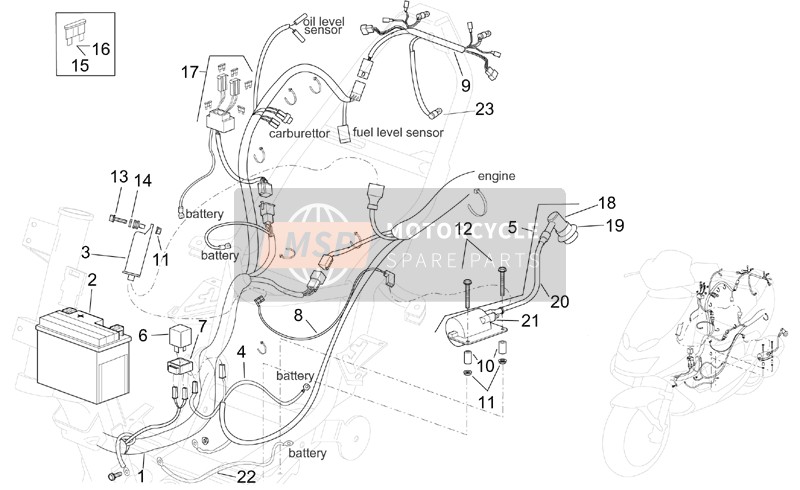 Aprilia SR 125-150 2000 Electrical System II for a 2000 Aprilia SR 125-150