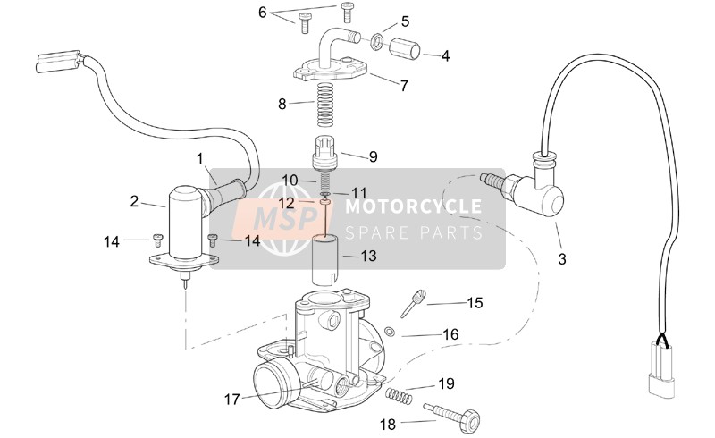 Aprilia SR 125-150 1999 Carburettor Mikuni II for a 1999 Aprilia SR 125-150