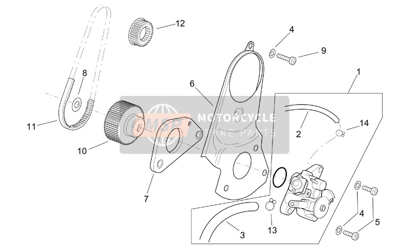 Aprilia SR 125-150 2000 Oliepomp voor een 2000 Aprilia SR 125-150