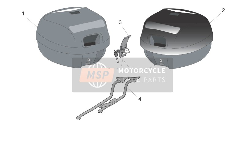 Aprilia SR 125-150 1999 Accessoire - Haut/Cas, Valises latérales pour un 1999 Aprilia SR 125-150