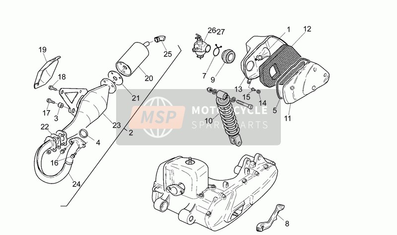 AP8203631, Ammortizzatore, Piaggio, 0