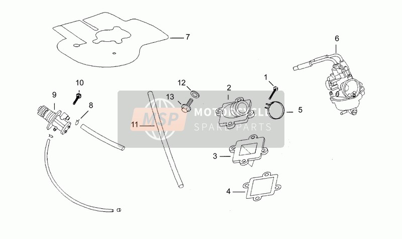 Aprilia SR 50 1995 Carburettor for a 1995 Aprilia SR 50