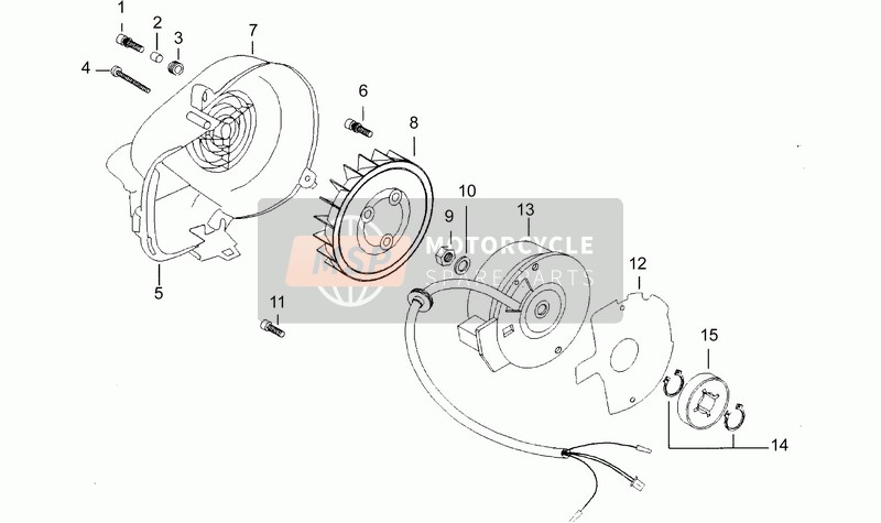 Aprilia SR 50 1996 Cdi Assemblaggio di magneti per un 1996 Aprilia SR 50