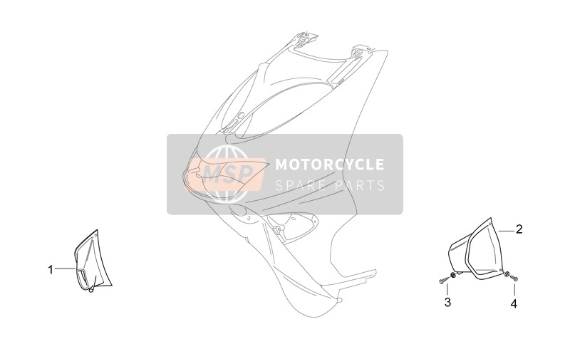 Aprilia SR 50 AIR 2000 Front Body IV for a 2000 Aprilia SR 50 AIR