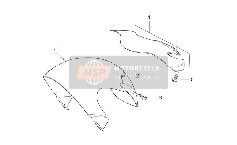 Aprilia SR 50 AIR 2001 Corpo anteriore V per un 2001 Aprilia SR 50 AIR