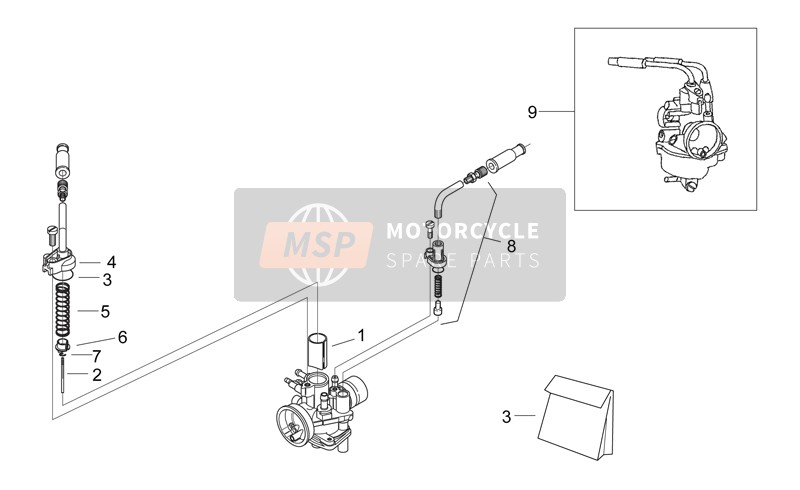 AP8206911, Carburettor Phbn 12-GS, Piaggio, 1