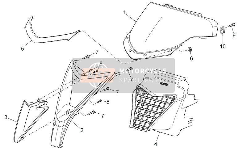 AP8268292, Cornice Griglia Nera, Piaggio, 0