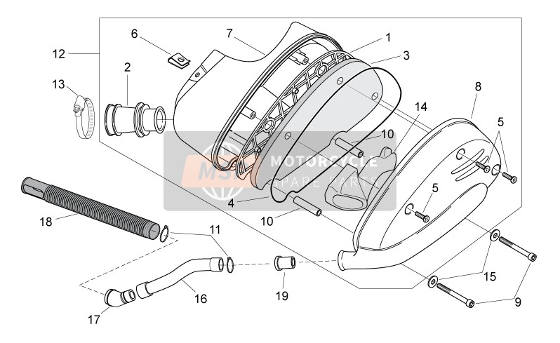 AP8220587, Carburettor Flange, Piaggio, 1