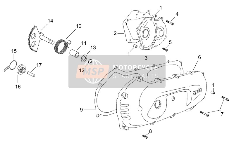 Aprilia SR 50 H2O 1996 Copertine - Kick Starter per un 1996 Aprilia SR 50 H2O