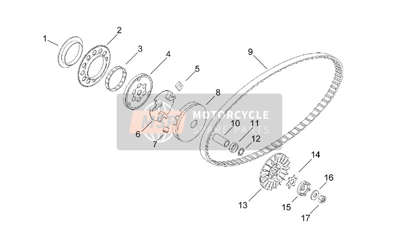 AP8206430, Massa Centrifuga 9, 5, Piaggio, 2