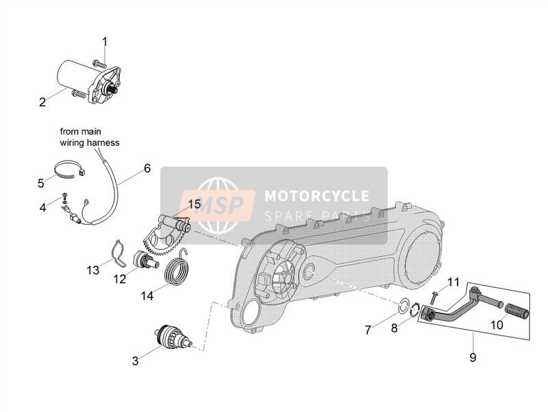 1D0022555, Cavi Motorino Avviamento Completo, Piaggio, 0