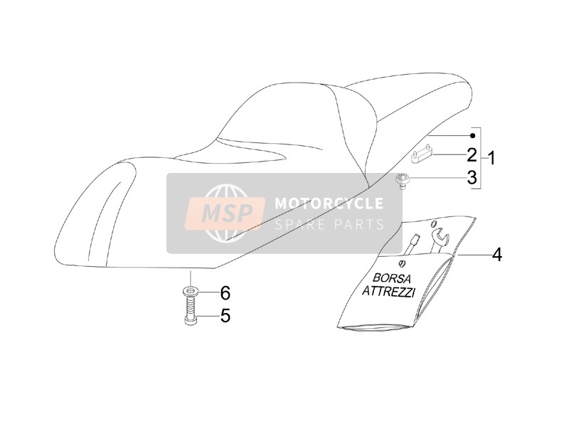 Selle/Des places - Rouleau d'outils