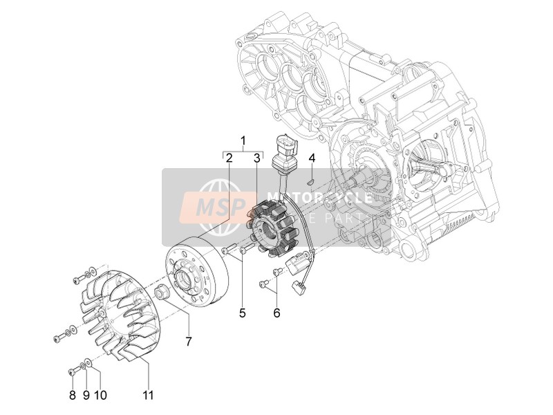 Aprilia SR Motard 125 4T E3 2014 Flywheel Magnets for a 2014 Aprilia SR Motard 125 4T E3
