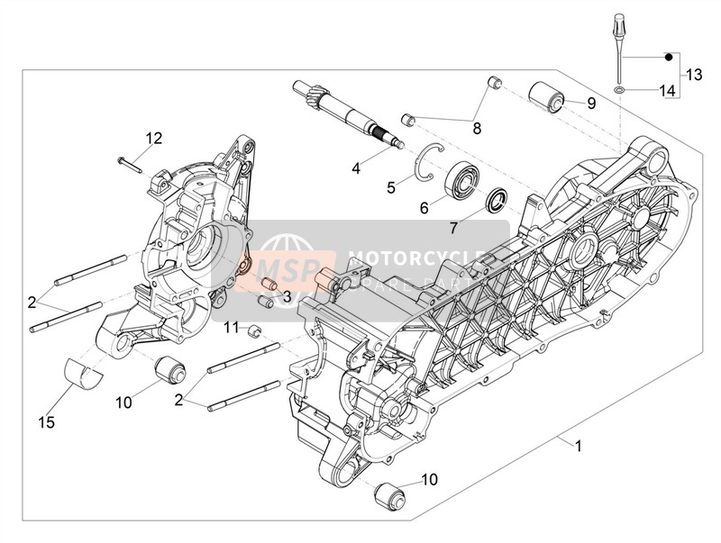 Aprilia SR Motard 50 2T E4 2018 Caja Del Cigüeñal para un 2018 Aprilia SR Motard 50 2T E4