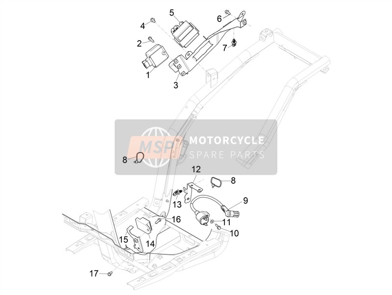 1B005473, Bracket With U.P., Piaggio, 0