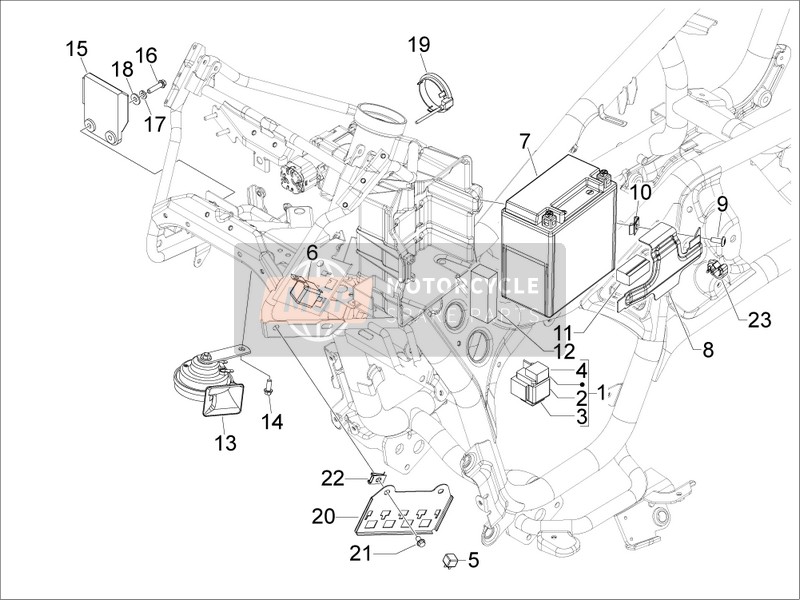 Aprilia SRV 850 4T 8V E3 2013 Afstandsbedieningsschakelaars - Accu - Claxon voor een 2013 Aprilia SRV 850 4T 8V E3