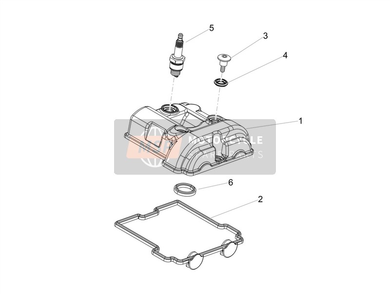 Aprilia SX 125 E4 (EMEA) 2018 Cylinder Head Cover for a 2018 Aprilia SX 125 E4 (EMEA)