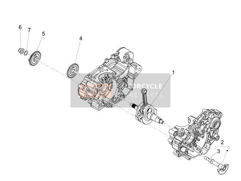 Aprilia SX 125 E4 (EMEA) 2018 Krukas voor een 2018 Aprilia SX 125 E4 (EMEA)