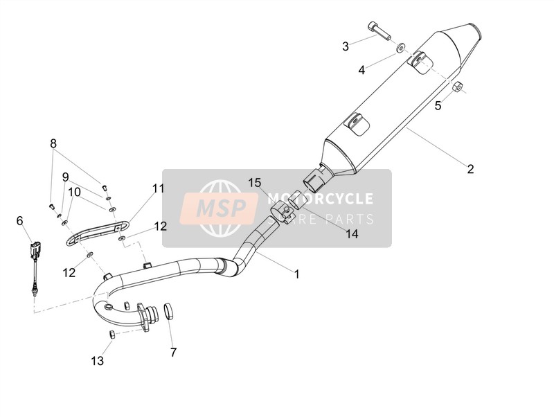 Aprilia SX 125 E4 (EMEA) 2018 Silencer for a 2018 Aprilia SX 125 E4 (EMEA)