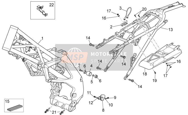 Aprilia SXV 450-550 2011 Frame for a 2011 Aprilia SXV 450-550