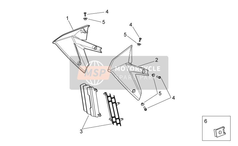 Aprilia SXV 450-550 2011 Vorderer Karosseriebereich II für ein 2011 Aprilia SXV 450-550