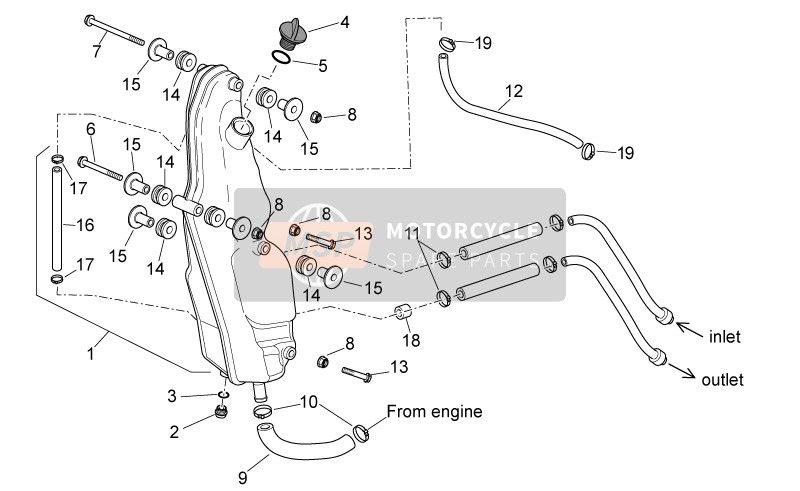 Aprilia SXV 450-550 2010 Cuve à mazout I pour un 2010 Aprilia SXV 450-550