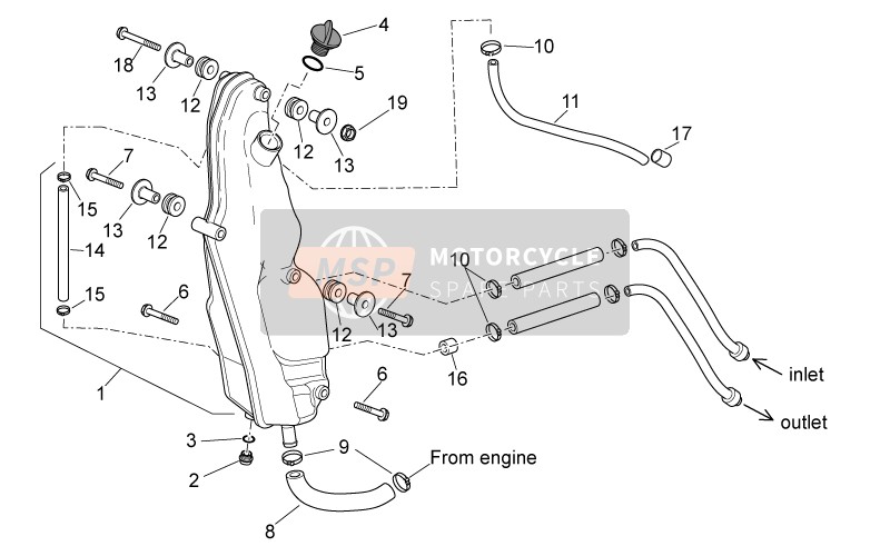 Aprilia SXV 450-550 2010 Cuve à mazout II pour un 2010 Aprilia SXV 450-550