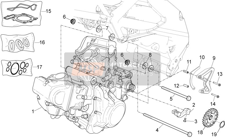 Aprilia SXV 450-550 2009 Motor für ein 2009 Aprilia SXV 450-550