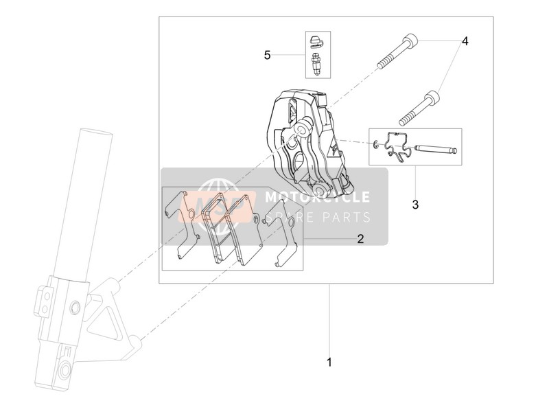 Aprilia TUONO 125 4T E4 ABS (ASIA) 2017 Front Brake Caliper for a 2017 Aprilia TUONO 125 4T E4 ABS (ASIA)