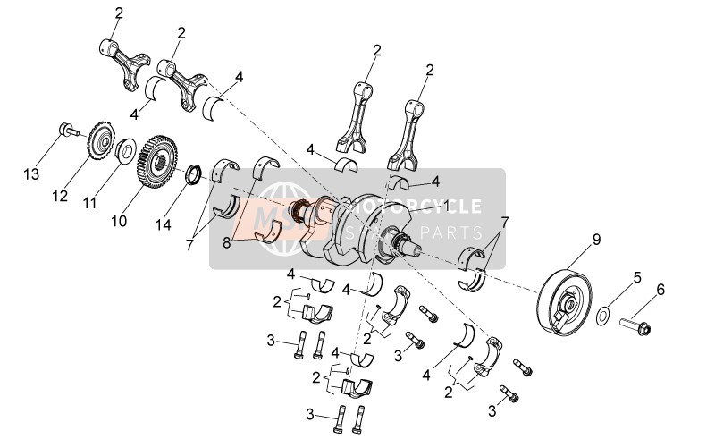 Aprilia TUONO V4 1100 RR E4 (EU) 2017 Drive Shaft for a 2017 Aprilia TUONO V4 1100 RR E4 (EU)