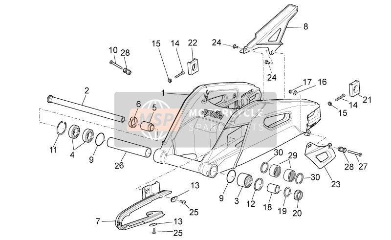 Aprilia Tuono V4 1100 RR 2015 Swing Arm for a 2015 Aprilia Tuono V4 1100 RR